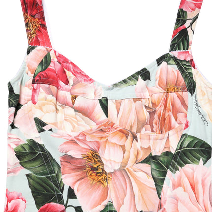 Dolce & Gabbana Multicolor Floral Print Viscose Sheath Dress
