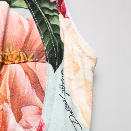 Dolce & Gabbana Multicolor Floral Print Viscose Sheath Dress