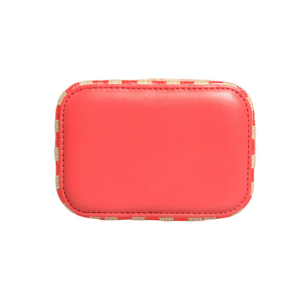 Chanel Raffia Jute Striped Mini Vanity Case