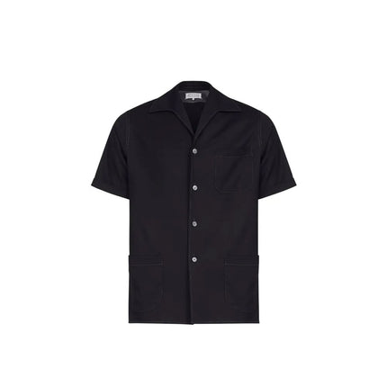 Maison Margiela Black Wool Shortsleeve Shirt