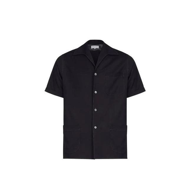 Maison Margiela Black Wool Shortsleeve Shirt