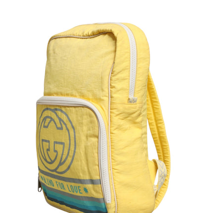 Yellow Nylon Gucci Blind For Love Backpack