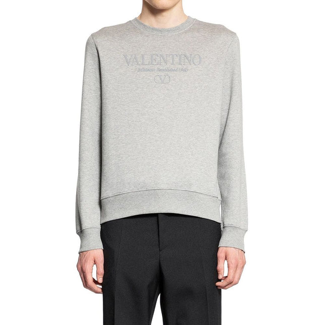 Valentino Garavani Gray Cotton Sweatshirt