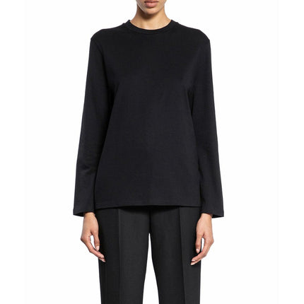 Jil Sander Black Cotton Long Sleeve T-Shirt