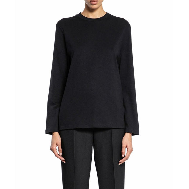 Jil Sander Black Cotton Long Sleeve T-Shirt