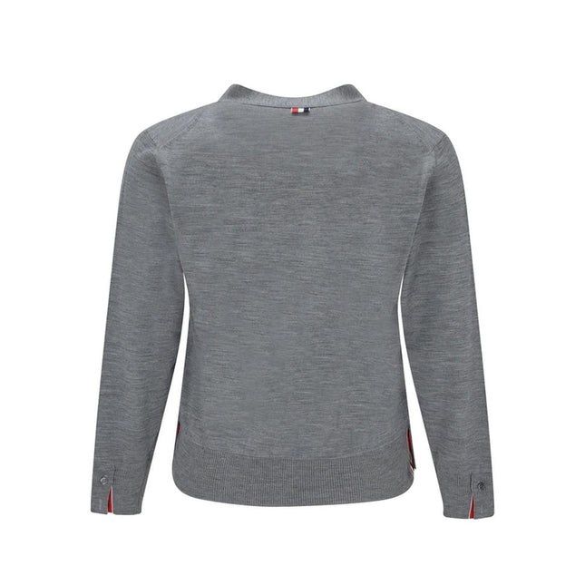 Thom Browne Gray Virgin Wool Cardigan