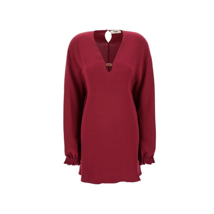 Fendi Purple Silk Casual Dress