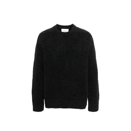 Jil Sander Black Alpaca Leather Sweater
