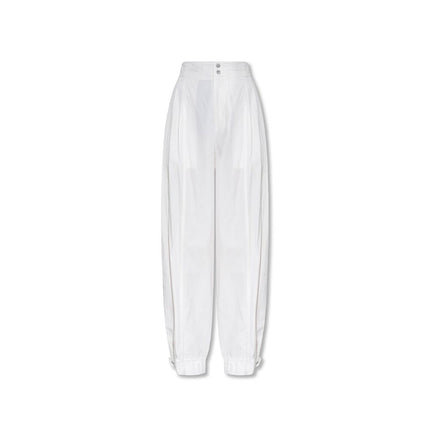 Bottega Veneta White Cotton Casual Pants