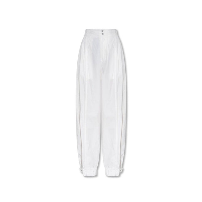 Bottega Veneta White Cotton Casual Pants
