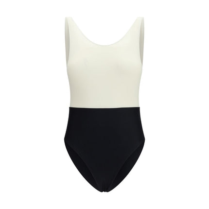 Ami Paris Multicolor Polyamide One-Piece Swimsuit