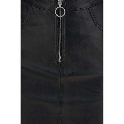 Fiorucci Black Lamb Leather Mini Skirt