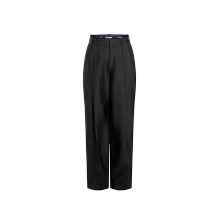 Jacquemus Black Silk Flared Pants