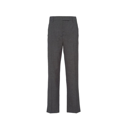 Prada Gray Virgin Wool Pants
