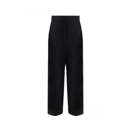 Salvatore Ferragamo Black Silk Casual Pants