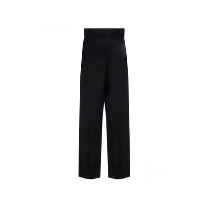 Salvatore Ferragamo Black Silk Casual Pants