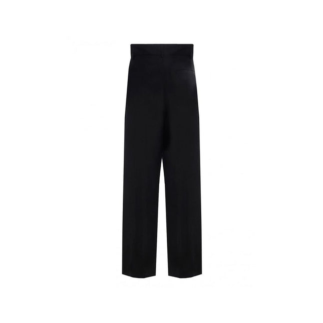 Salvatore Ferragamo Black Silk Casual Pants