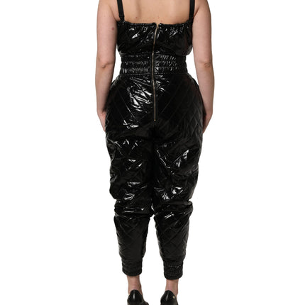 Dolce & Gabbana Black Sleeveless Romper Jumpsuit Dress