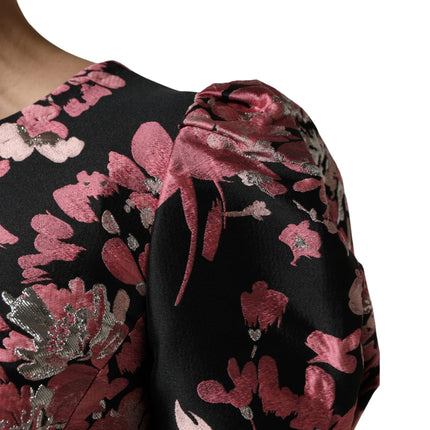 Dolce & Gabbana Multicolor Floral Brocade A-line Mini Dress