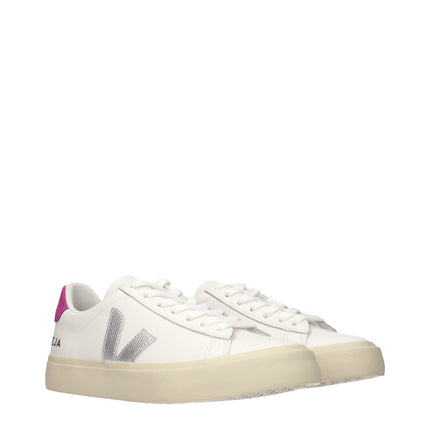 Veja White Leather Low Top Sneakers