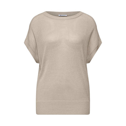 Street One Beige Viscose Sleeveles Sweater