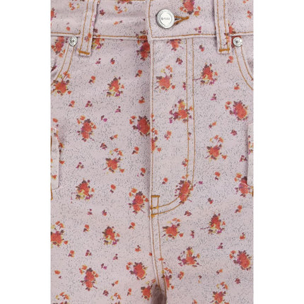 Ganni Multicolor Cotton Cropped Pants