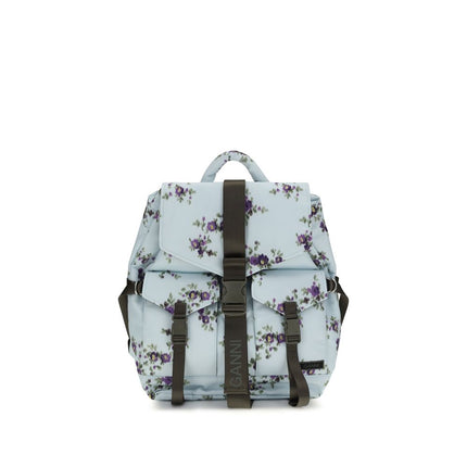 Ganni Blue Polyester Backpack