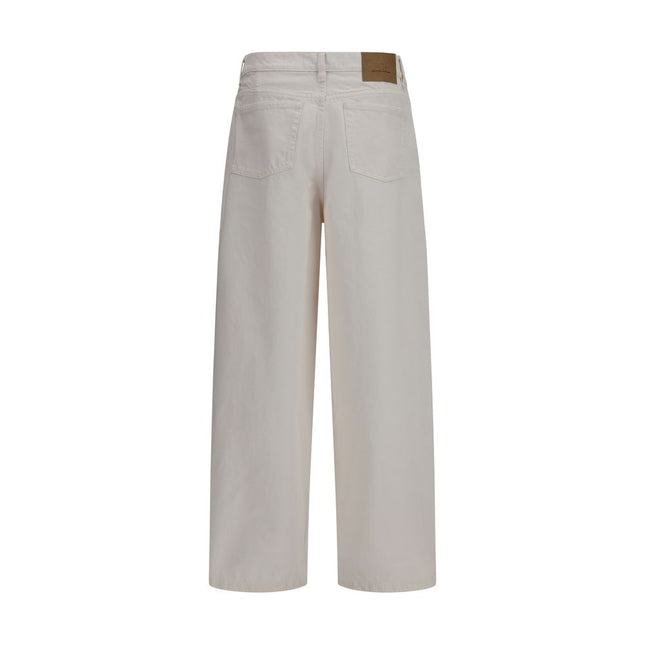 Ami Paris White Cotton Jeans Denim