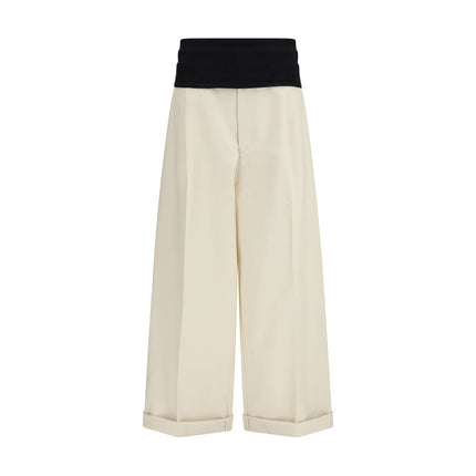 Darkpark Beige Cotton Casual Pants