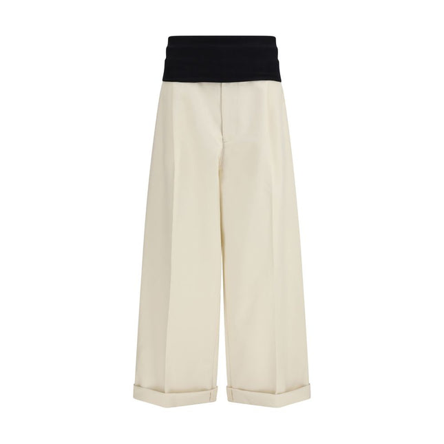 Darkpark Beige Cotton Casual Pants