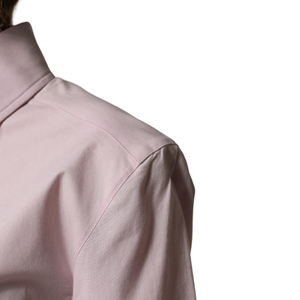 Dolce & Gabbana Pink Cotton Long Sleeves Collared Shirt Top