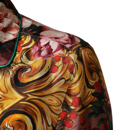 Dolce & Gabbana Multicolor Floral Long Sleeves Button Down Shirt Top