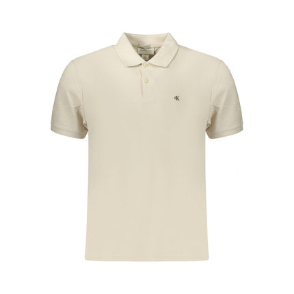 Calvin Klein Beige Cotton Mens Polo Shirt