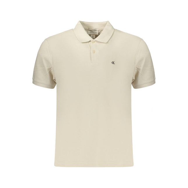 Calvin Klein Beige Cotton Mens Polo Shirt