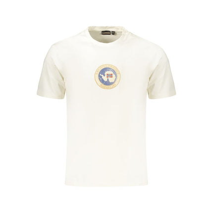 Napapijri White Cotton Men's T-Shirt