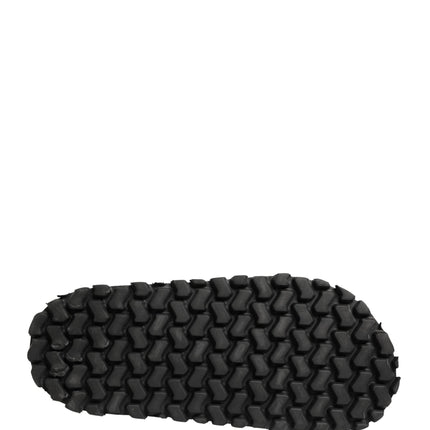 Dolce & Gabbana Black Ruching Detail Flats Men Sandals Shoes