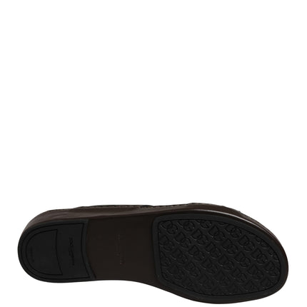 Dolce & Gabbana Brown Leather Cutout DG Logo Sandals Shoes