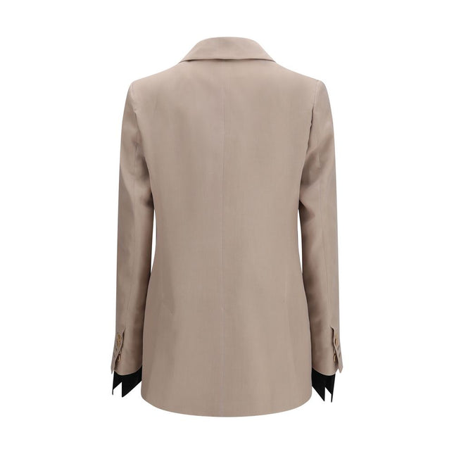 Max Mara Beige Silk Blazer