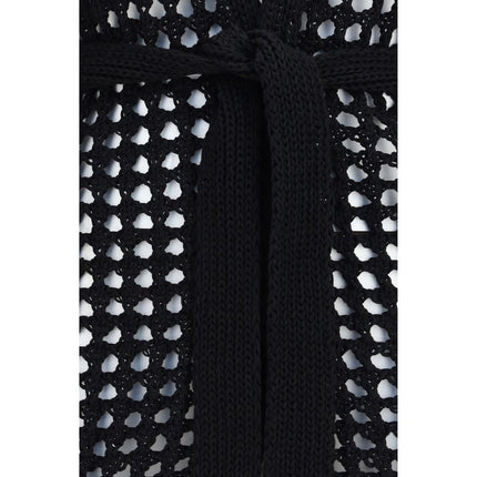 Max Mara Pure Black Cotton Cardigan