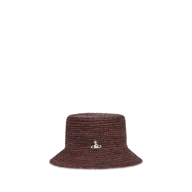 Vivienne Westwood Brown Raffia Bucket Hat