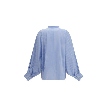 SOSUE Blue Cotton Pattern Shirt