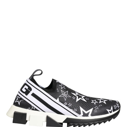 Dolce & Gabbana Black Stars Logo SORRENTO Sneakers Shoes
