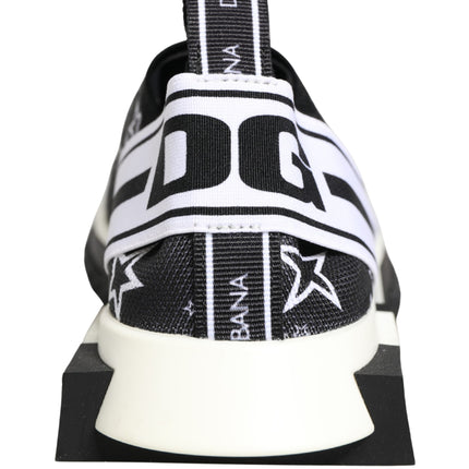 Dolce & Gabbana Black Stars Logo SORRENTO Sneakers Shoes