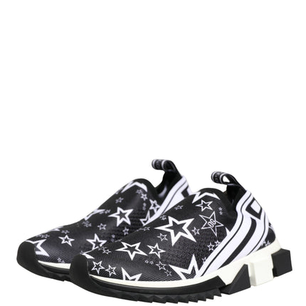 Dolce & Gabbana Black Stars Logo SORRENTO Sneakers Shoes