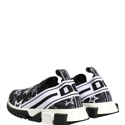 Dolce & Gabbana Black Stars Logo SORRENTO Sneakers Shoes