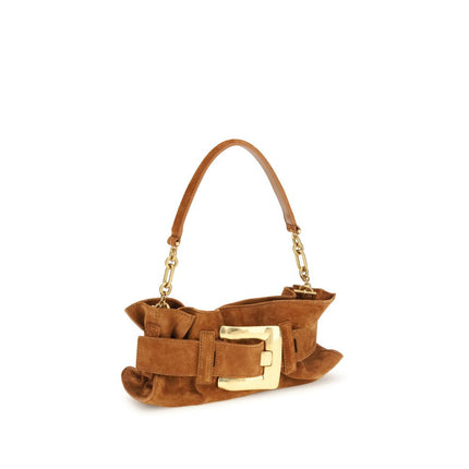 Balmain Beige Calf Leather Bos Taurus Shoulder Bag