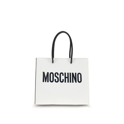 Moschino White Calf Leather Bos Taurus Handbag