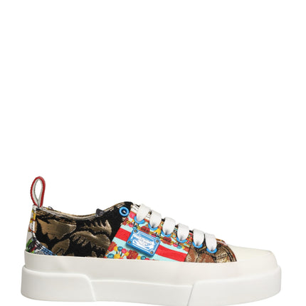 Dolce & Gabbana Multicolor Patchwork Low Top Sneakers Shoes