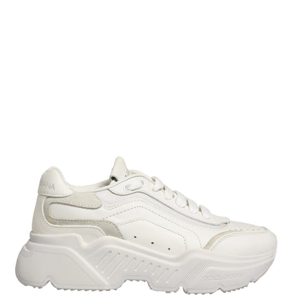 Dolce & Gabbana White Leather Daymaster Low Top Sneakers Shoes