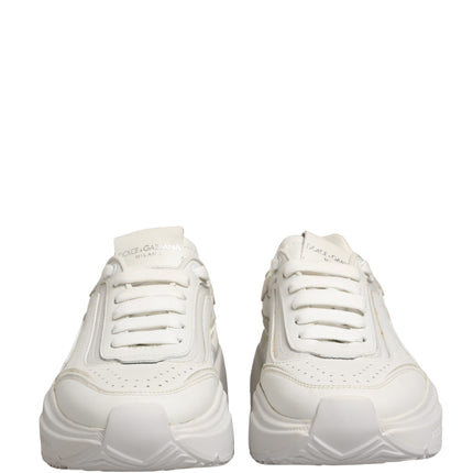 Dolce & Gabbana White Leather Daymaster Low Top Sneakers Shoes